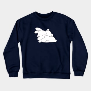 Cute bunnies rabbits sleeping Crewneck Sweatshirt